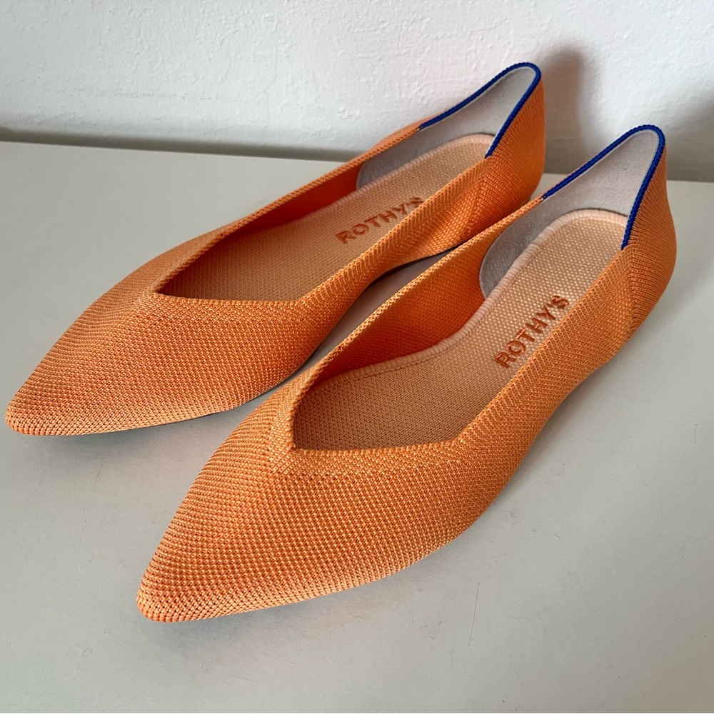 Rothy's The Point Orange Ballet Flats